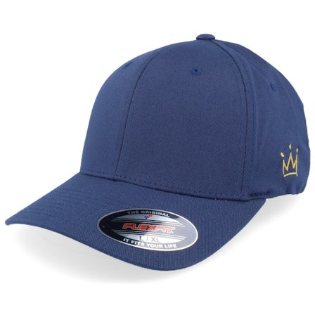 Iconic - Blue - flexfit - Cap - Crown Side Embroidered Navy Flexfit - Hatstore