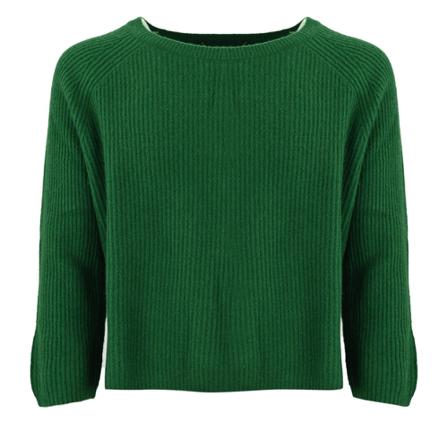 Max Mara Weekend, Round-neck Knitwear Zielony, Kobieta, Rozmiar: L
