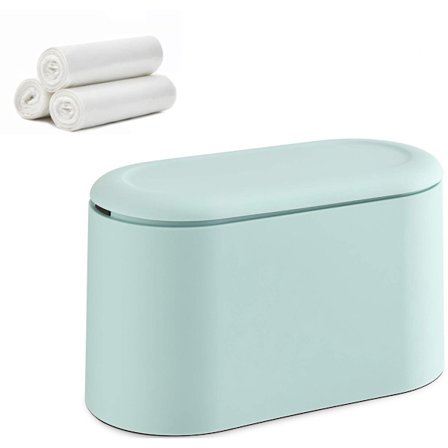 Affaldsspand, Affaldsspande, Mini Affaldsspand med 3 Ruller Poser og Låg, Lille Skrivebords Affaldsspand, Mini Bordplade Affaldsspand, Lille Grøntsags