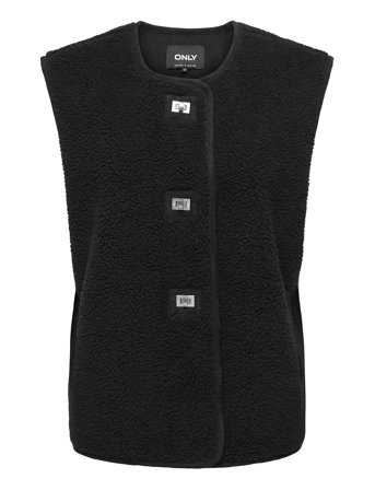 Onlwendy Teddy Waistcoat Otw Black ONLY