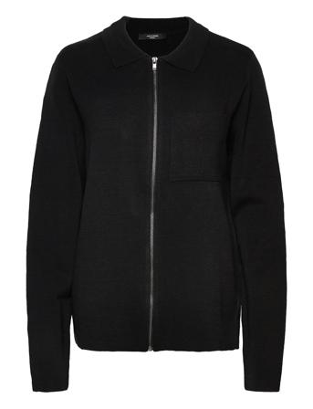 Jprblakaleb Knit Zip Trough Cardigan Knitwear Full Zip Jumpers Musta Jack & J S