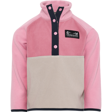 Didriksons Monte Kids Half Button 5 Heather Pink