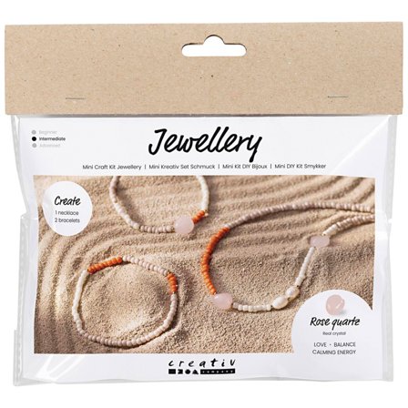 Creativ Company Mini DIY-kit Smykker Rosenkvarts