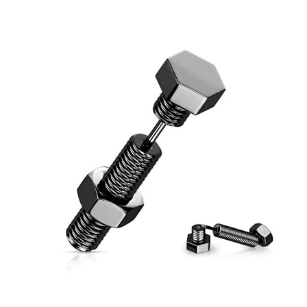 Falsk plugg Mutter og bolt i sortbelagt 316L kirurgisk stål