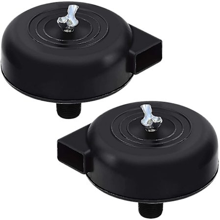 2 st Kompressorfilter, 16 mm 3/8pt Hantråd Tyst Kompressor För Luftkompressor (svart)