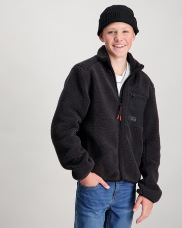 ONLY & SONS JUNIOR OSJDALLAS SHERPA JACKET OTW Svart Jackor Kille - Kids Brand Store