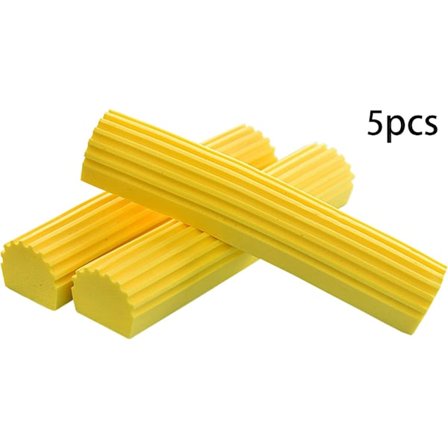 Mop Hoved Refills Absorberende Svampe, Mop Hoved, Kost Pads -Pakke med 5 Udskiftning Svampe Pads Mop Gul