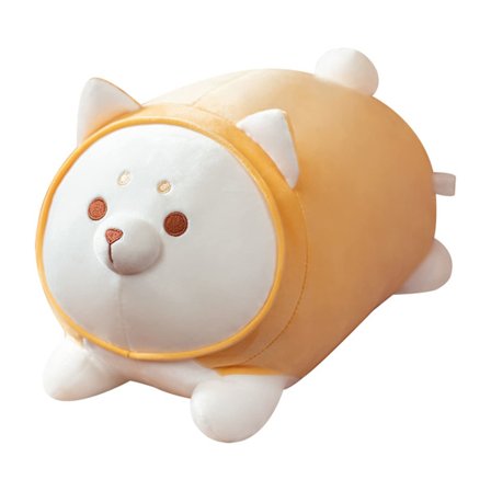 Fylt dyrekat plysjleke Anime søt kattunge Kawaii plysj Kitty myk pute, plysjleke gaver til gutter jenter (Gul-hund, 19,6")