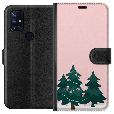 OnePlus Nord N10 5G Tegnebogsetui Juletræer Glædelig Jul