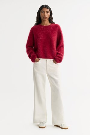 Soft Goat - Brushed Crewneck - M - Dahlia