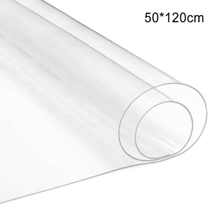 Kestävä läpinäkyvä PVC-kalvokassi käsilaukku pöytämatto sateenvarjo DIY-kangasmateriaali (50cm x 120cm) - Perfet