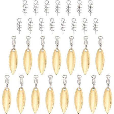15 st guld fiskedrag lockbete pilblad eller Colorado blad spinnerblad lager swivels svans spinner spinnerbait bete tillverkning tillbehör bas bete med
