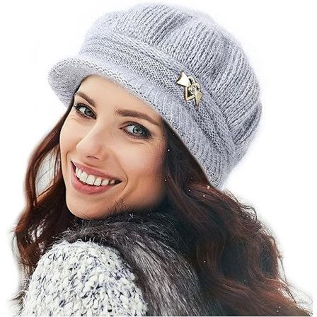 Dame Vinterhue, Fleeceforet Dame Hue, Midaldrende og Ældre Varm Ørevarmerhue til Kvinder