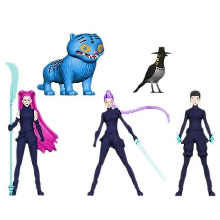 5 stk. Kpop Demon Hunters PVC Figursett - Søte Anime Spill Borddekor Leker for Barn & Samlere