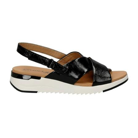 Caprice, Flat Sandals Zwart, Dames, Maat:38 EU