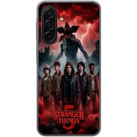 Kompatibelt Mobildeksel til Samsung Galaxy A17 5G Mørk Stranger Things-inspirert fantasyillustrasjon med torden, dramatisk himmel og intens uhyggelig