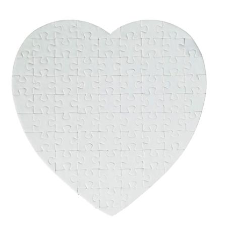 Hjerteform Hvid Blank Jigsaw Puslespil til Heat Press Thermal Transfer Crafts