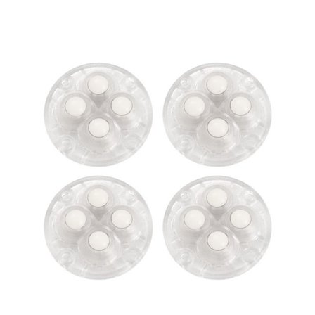 4stk Møbelhjul Hjul Universalhjul TRANSPARENT NYLON