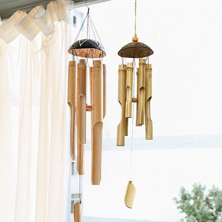Naturlig handgjord bambu Tube Wind Chime vindklocka