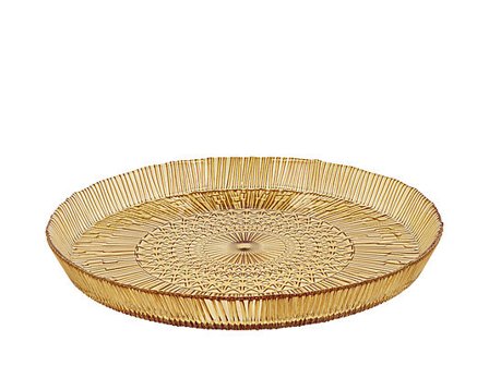 BITZ Serveringsfat rundt Kusintha 30cm Amber