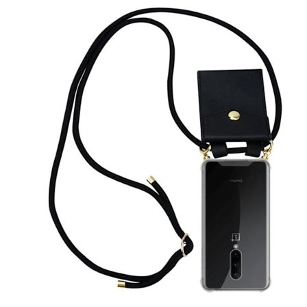 Coque Collier för OnePlus 7 PRO Hölster i SVART Modehalsband Fashione Fodral Silikon justerbart
