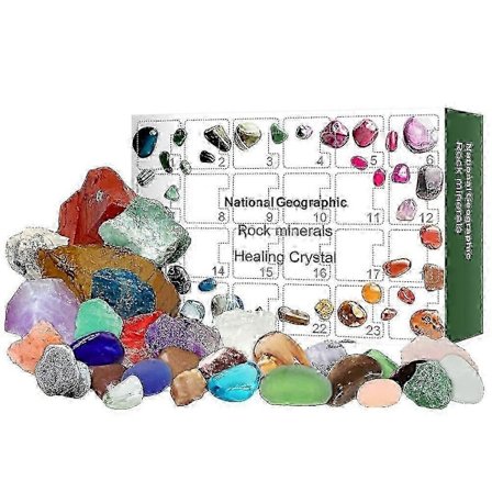 Julekalender Leke 24 Dager Jul Malm Leker Mineral Gaveeske Leker Geologiske Pedagogiske Leker[D]