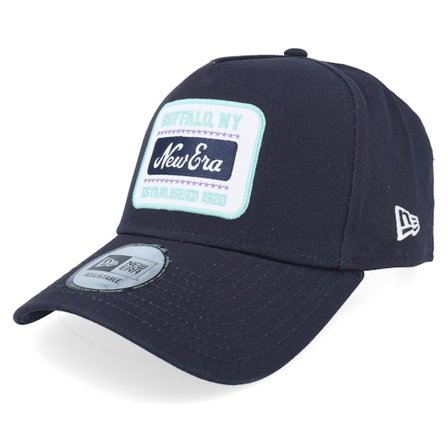 New Era - Azul adjustable Boné - Washed Patch Navy A-Frame Adjustable @ Hatstore