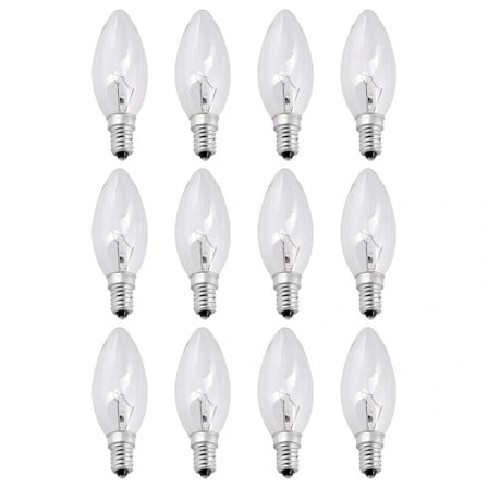 12x Lyskilde 40W E14 Klar Hvid Klassisk Glødepære STOL-FF-