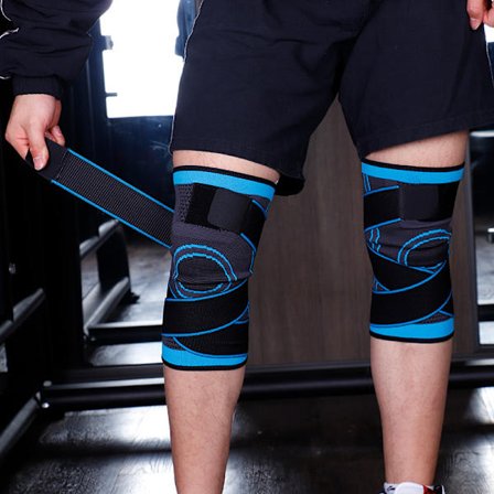 Pieces urheilupolvituki, säädettävä elastinen polvilumpion pehmuste, kaksoispuristus polvituki