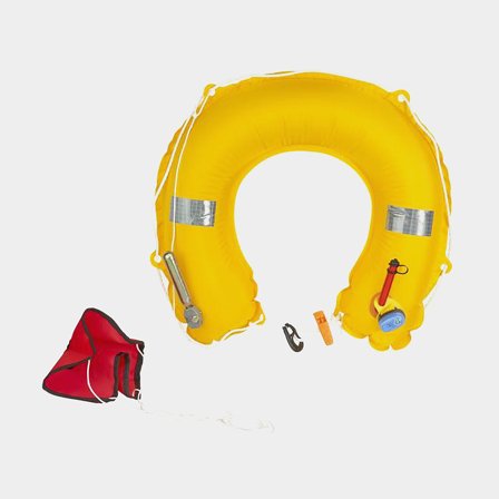 Self-inflating horseshoe lifebuoy / horseshoe life buoy Plastimo Inflatable Horseshoe Buoy, 150N, manual, white container