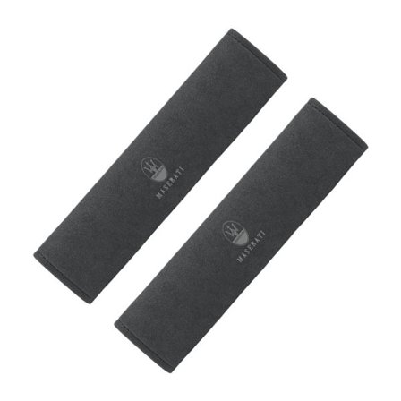 Egnet til Maserati sikkerhedssele skulderbetræk Ghibli/Levante ruskind sikkerhedsselebetræk (par, sort)