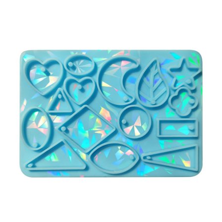 Silikonform för DIY-nyckelring, halsband, berlock, epoxiharts, smyckestillverkning