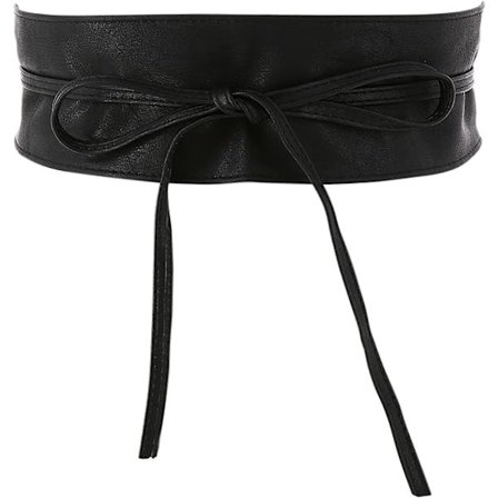 Obi-bælte til kvinder, bredt obi-bælte, polyurethan kunstlæder, hej