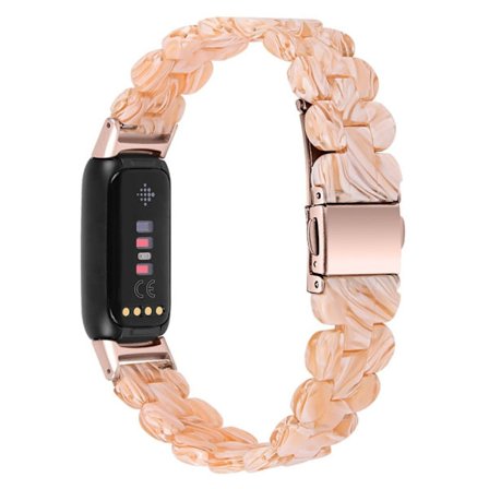 Fitbit Luxe klockarmband i resin - Gul / Vit