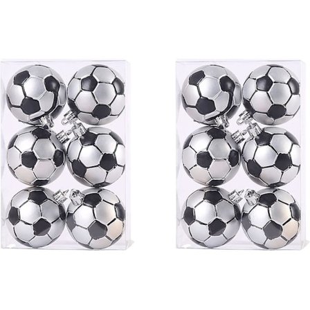 Set med 12 julgranskulor att hänga för julgranen, oförstörbara, vita