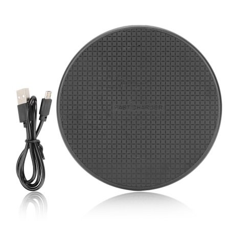 Trådløs lader Rask 5W lading Bærbar Kompakt Plast 5V 2A Inngang 5V 1A Utgang Trådløs telefonlader