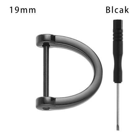 D Rengassolki lukko MUSTA 19MM - korkea laatu