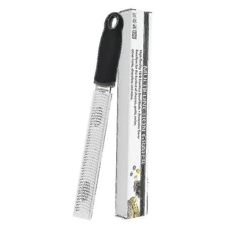 Microplane Rivejern i Sort Farve til Citrus, Parmesan, Ingefær, Chokolade og Muskatnød med Fint Blad-XF27-