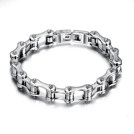 Punk Rustfrit Stålarmbånd Mænd Biker Cykel Motorcykel Kæde Armbånd 8.5"