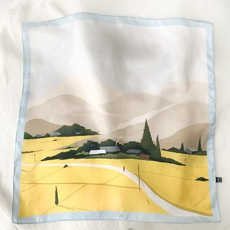 Silke lite firkantet skjerf Dame halstørkle Wrap, 1 stk-53cm