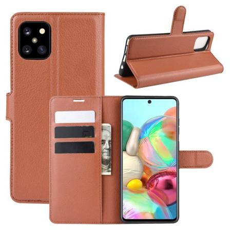 Samsung Galaxy Note 10 Lite - Litchi Plånboksfodral - Brun Brown Brun