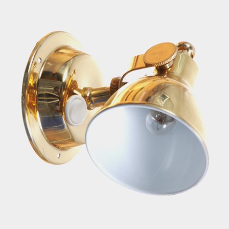 Lampa grodziowa, mosiądz, halogen, 12 V, 10 W - Jachtowa