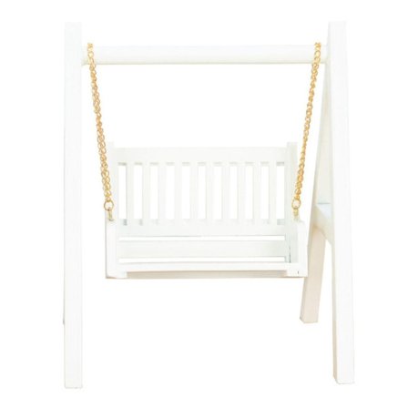 1:12 skala miniatyr dukkehus veranda gynge kompatibel med hageleker KLB