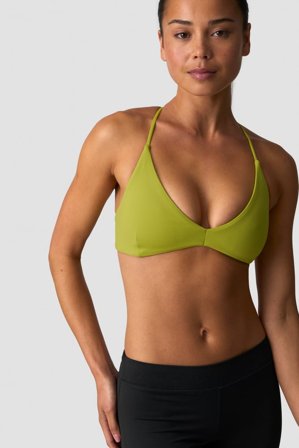 ICANIWILL - Nimble Strappy Sports Bra Green Flax - Dames - sportkleding van ICIW