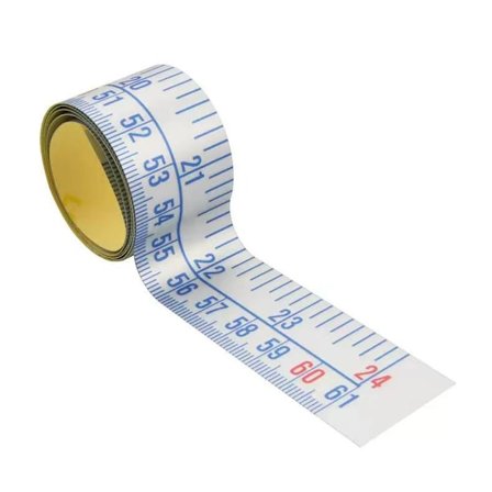 Bänkmätare, Limtejp, Vattentät Mätklistermärke, 61 cm Lång