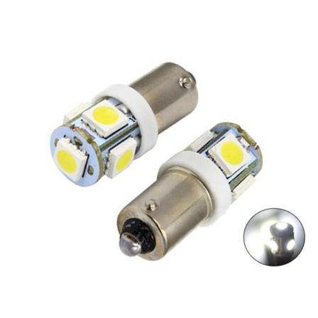 Ba9s Led Med 5st Smd5050 Chip 2-pack T4w Styling Silvergrey 6000k (vit) 2-pack