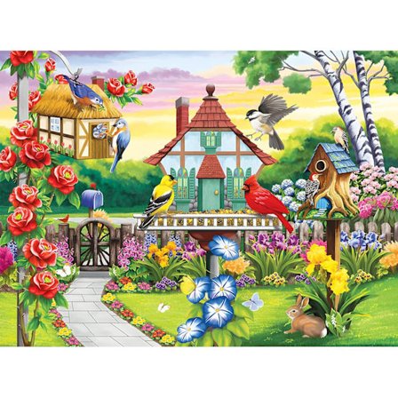 Blomster Diamantmaleri Full Rhinestone, Diamantbroderi Komplett Sett Landskap Diamantmaleri DIY 5D Diamantmaleri Full 5D Diamantmaleri Landskap av 