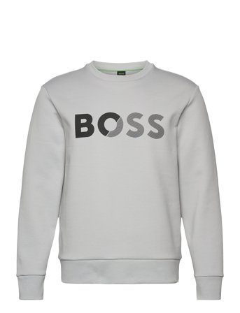 Salbo Tape Logo Sport Men Sport Clothing Sport Sweatshirts & Hoodies Sport Sweatshirts Grey BOSS