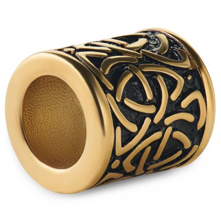 Bague de barbe dorée à Motif Noeud Celtique pour hommes - Anneaux & perles de barbe - pour Hommes - Trendhim