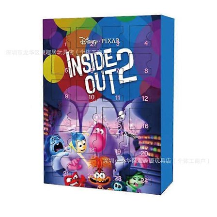 2025 Julkalender med överraskningar från Inside Out 2 - Blind Box med tecknade figurer och animefigurer - Leksaksserie